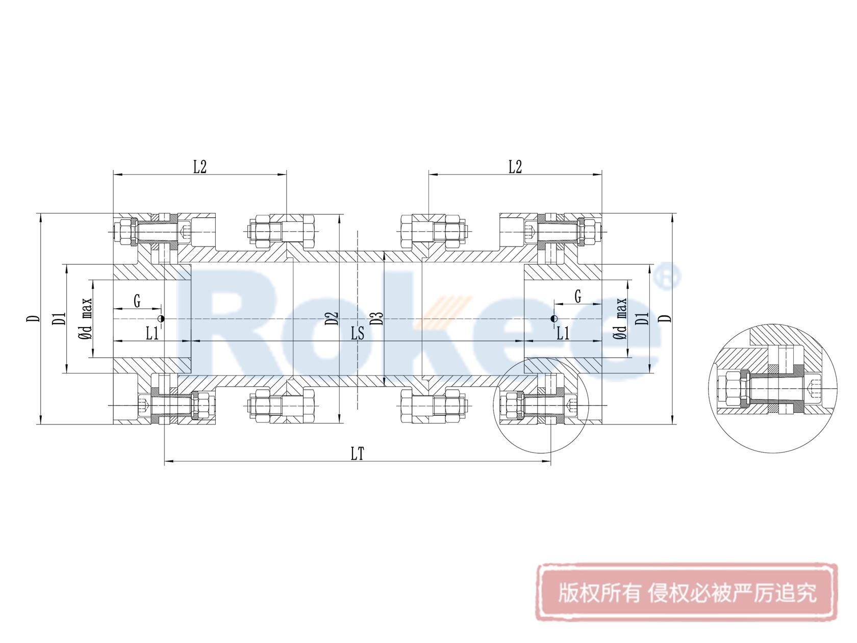 RLHD系列高速金属膜片联轴器