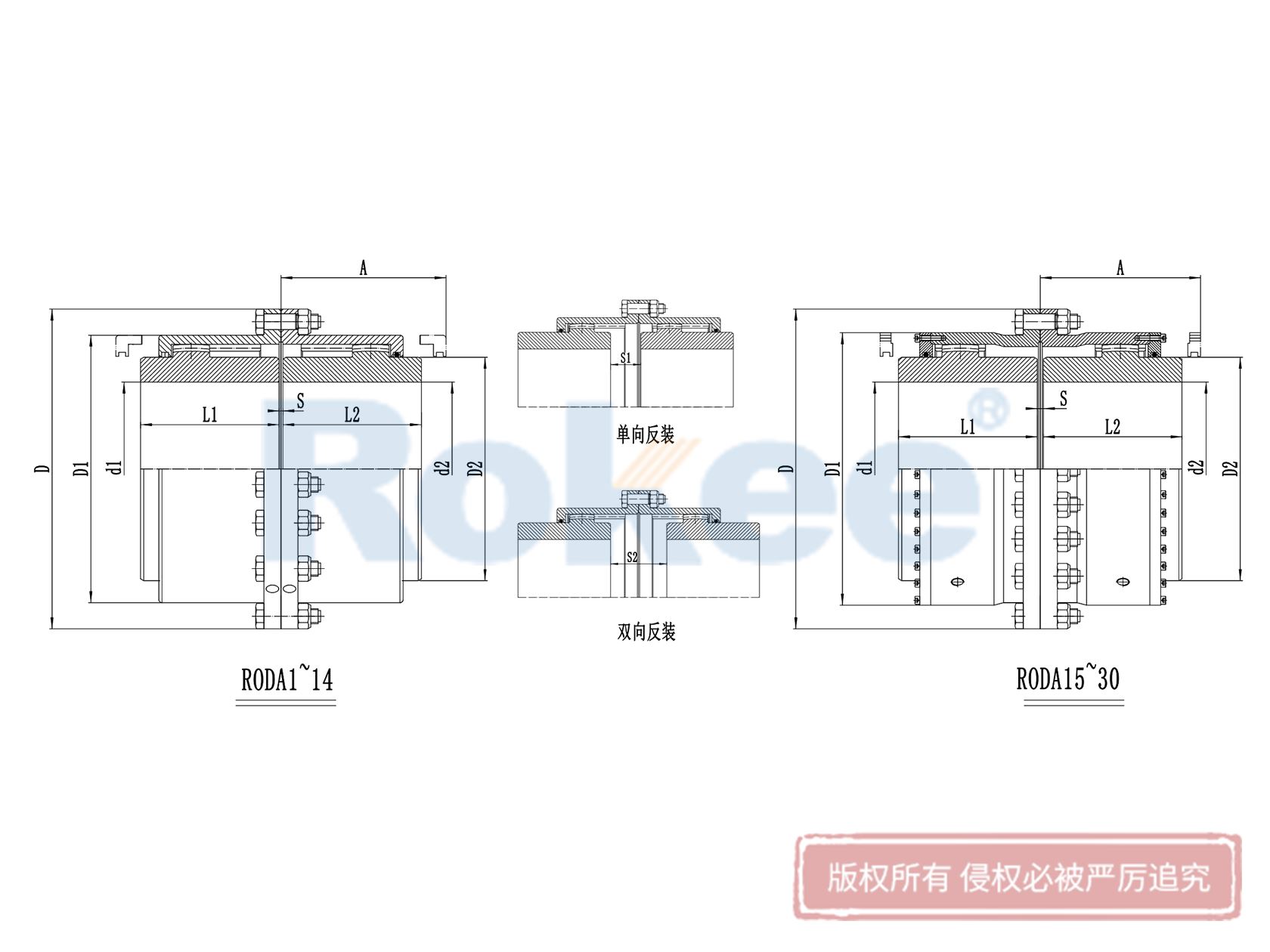 RODA 基本型鼓形齿式联轴器