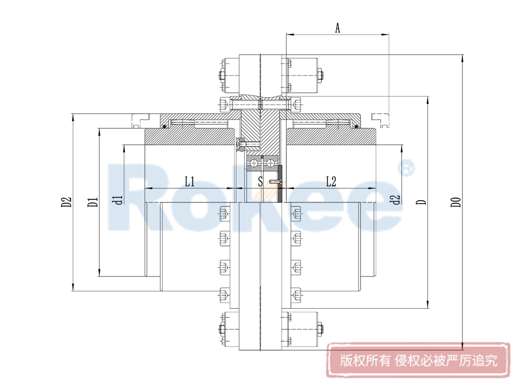 RODM扭力保护型鼓形齿式联轴器