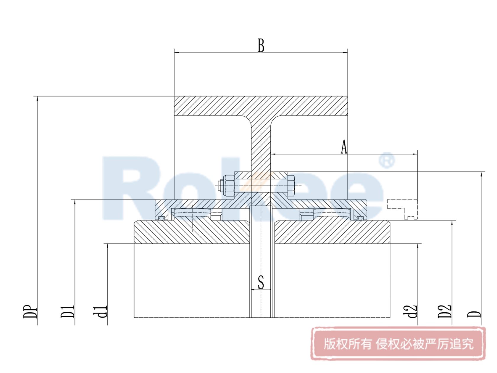 RODW制动轮型鼓形齿式联轴器