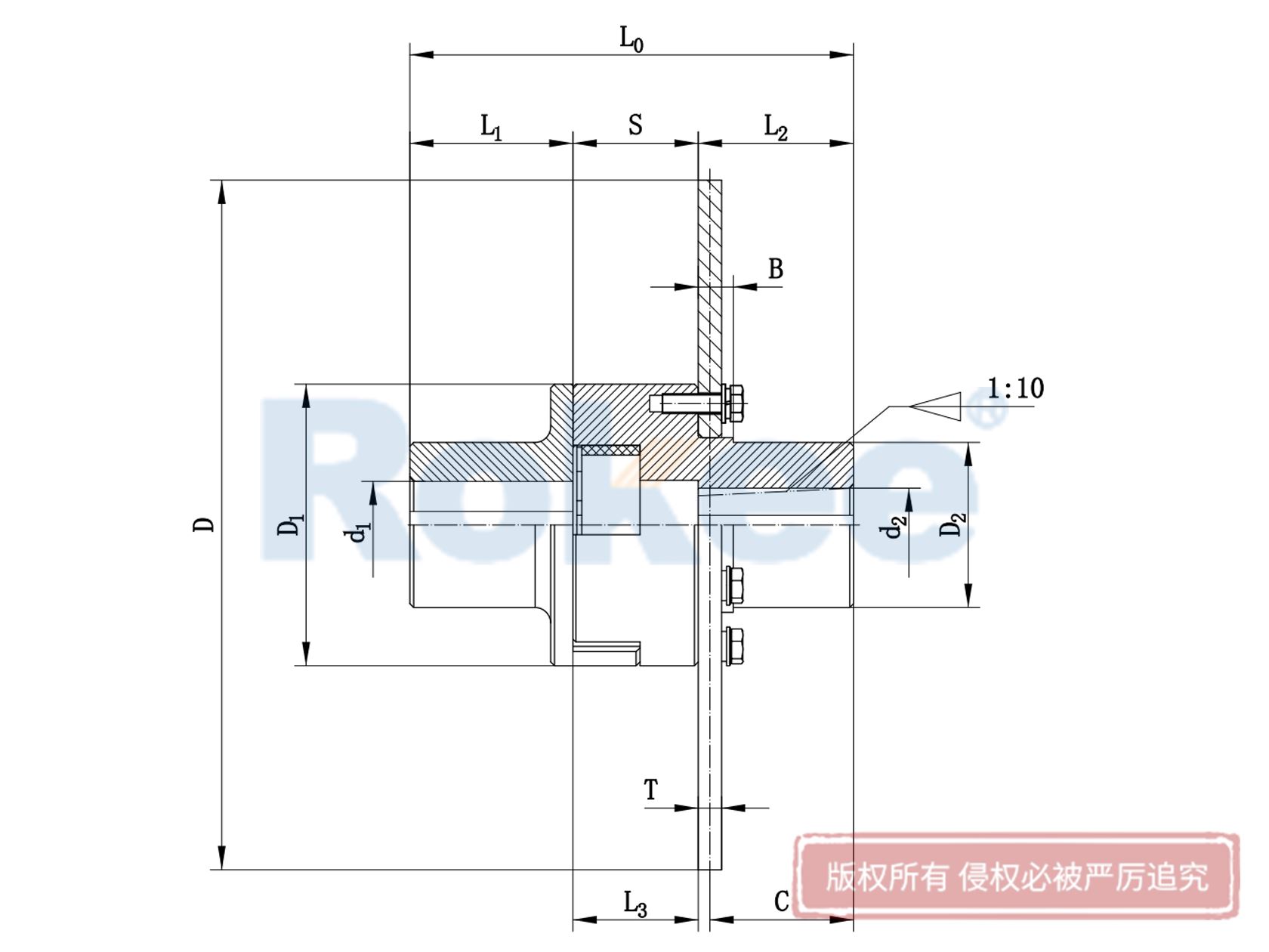 LMPK(MLPK)型分体式带制动盘梅花弹性联轴器